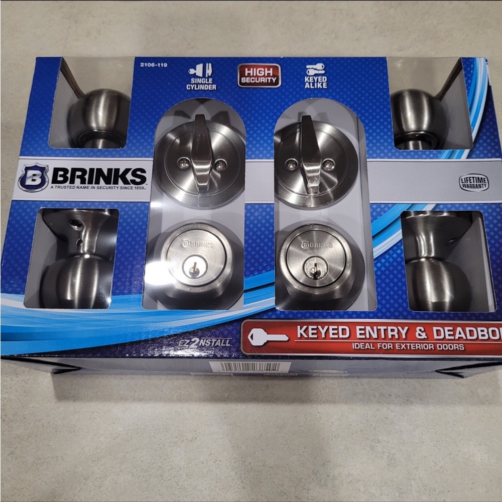 Brinks Keyed Entry Doorknob&Deadbolt‼️New-In Original Package‼️